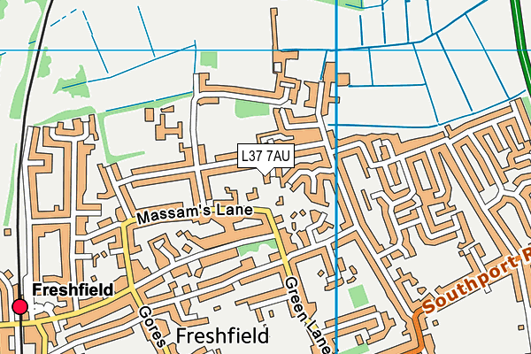 L37 7AU map - OS VectorMap District (Ordnance Survey)