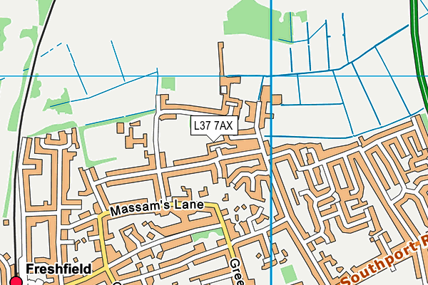 L37 7AX map - OS VectorMap District (Ordnance Survey)