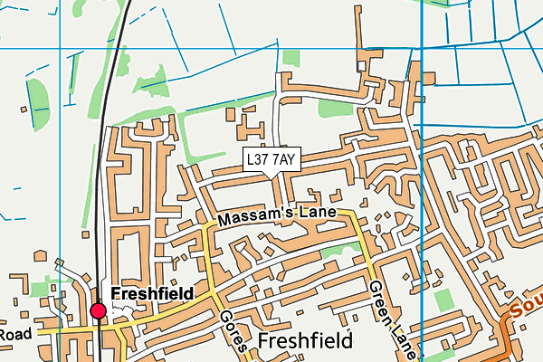 L37 7AY map - OS VectorMap District (Ordnance Survey)