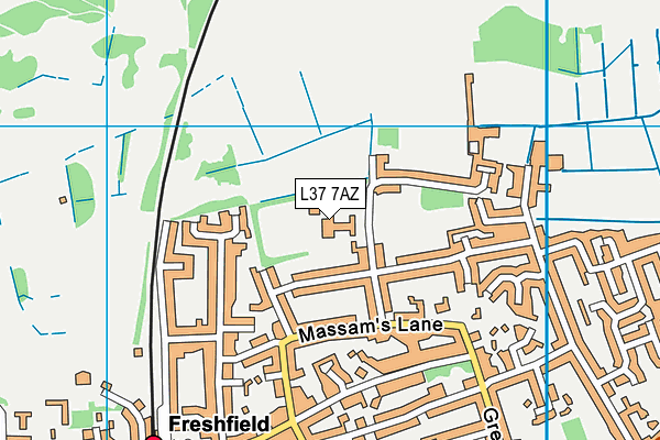 Clarence High School (Closed) map (L37 7AZ) - OS VectorMap District (Ordnance Survey)