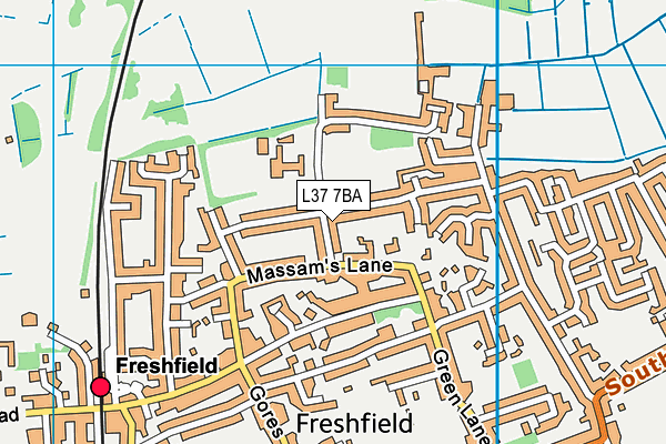 L37 7BA map - OS VectorMap District (Ordnance Survey)