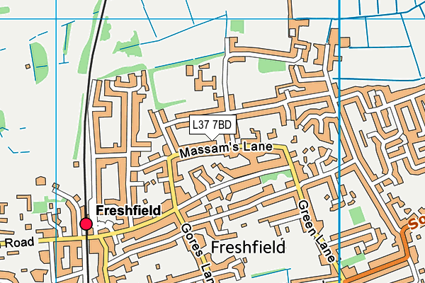L37 7BD map - OS VectorMap District (Ordnance Survey)