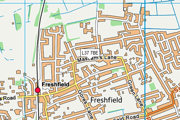 L37 7BE map - OS VectorMap District (Ordnance Survey)