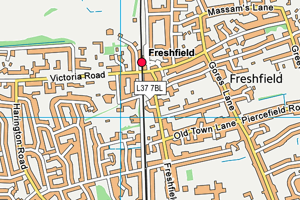 L37 7BL map - OS VectorMap District (Ordnance Survey)