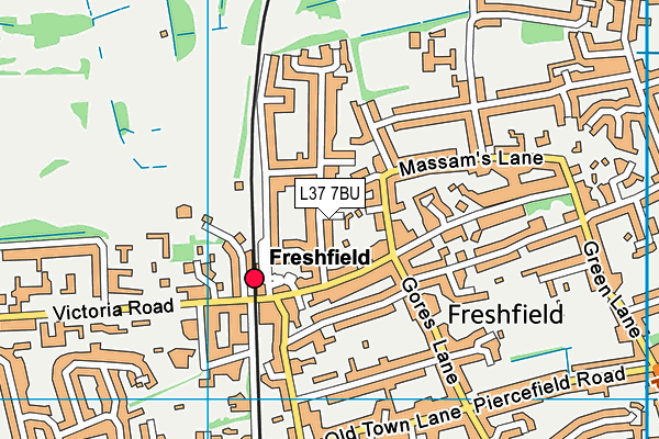 L37 7BU map - OS VectorMap District (Ordnance Survey)