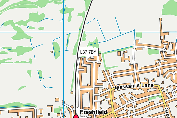 L37 7BY map - OS VectorMap District (Ordnance Survey)