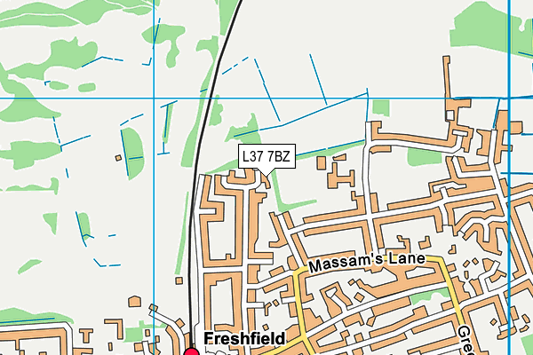 Clarence Sports Field (Greenloons Formby Jfc) map (L37 7BZ) - OS VectorMap District (Ordnance Survey)