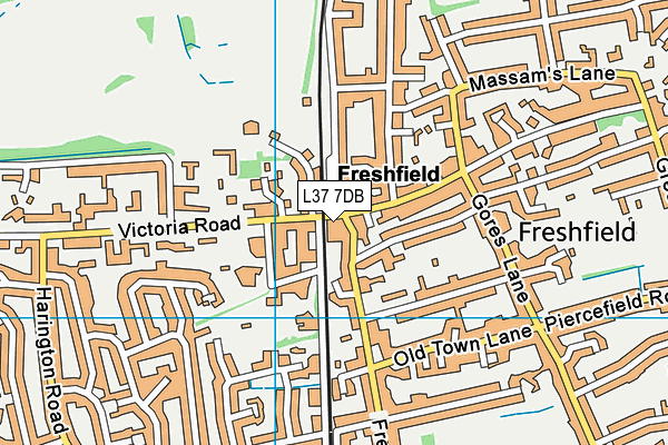 L37 7DB map - OS VectorMap District (Ordnance Survey)