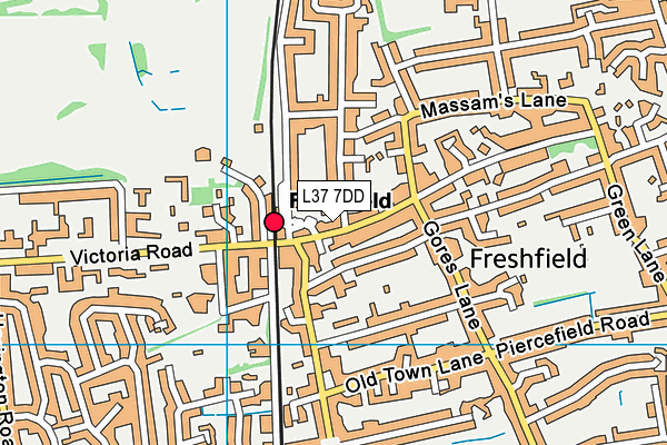 L37 7DD map - OS VectorMap District (Ordnance Survey)