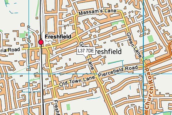 L37 7DE map - OS VectorMap District (Ordnance Survey)