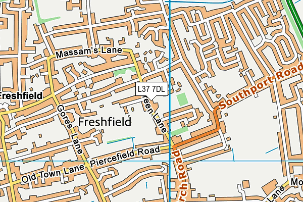L37 7DL map - OS VectorMap District (Ordnance Survey)