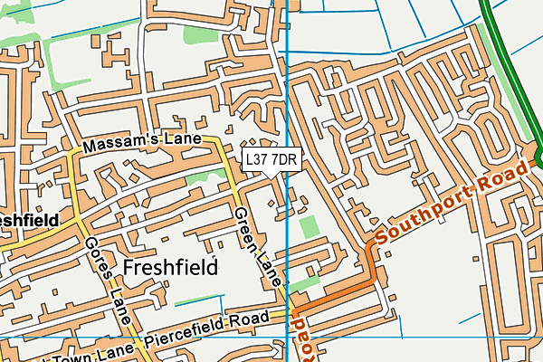 L37 7DR map - OS VectorMap District (Ordnance Survey)
