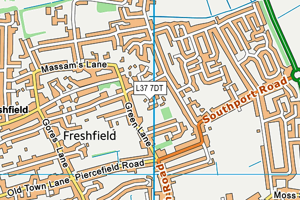 L37 7DT map - OS VectorMap District (Ordnance Survey)