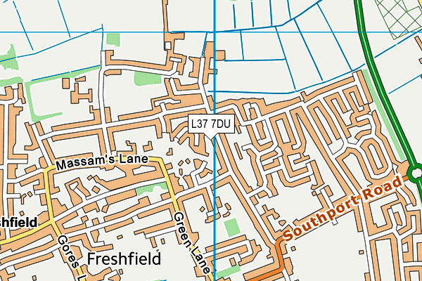 L37 7DU map - OS VectorMap District (Ordnance Survey)