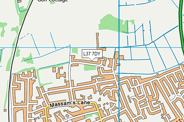 L37 7DY map - OS VectorMap District (Ordnance Survey)