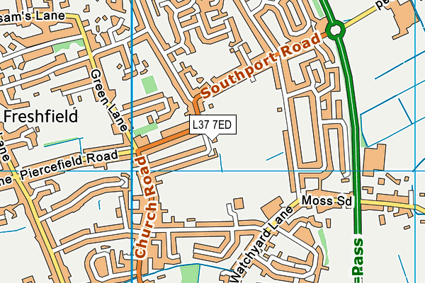 L37 7ED map - OS VectorMap District (Ordnance Survey)