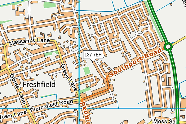 L37 7EH map - OS VectorMap District (Ordnance Survey)