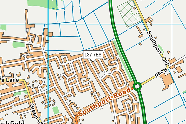 L37 7ES map - OS VectorMap District (Ordnance Survey)