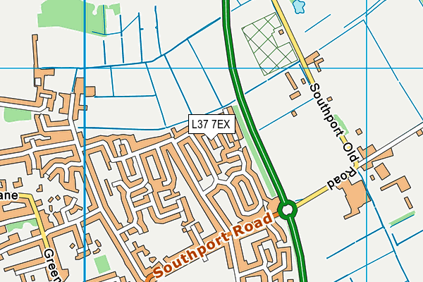 L37 7EX map - OS VectorMap District (Ordnance Survey)