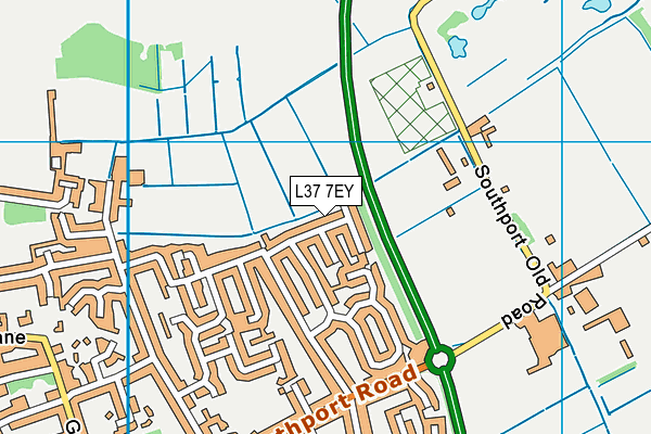 L37 7EY map - OS VectorMap District (Ordnance Survey)