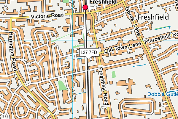 L37 7FD map - OS VectorMap District (Ordnance Survey)