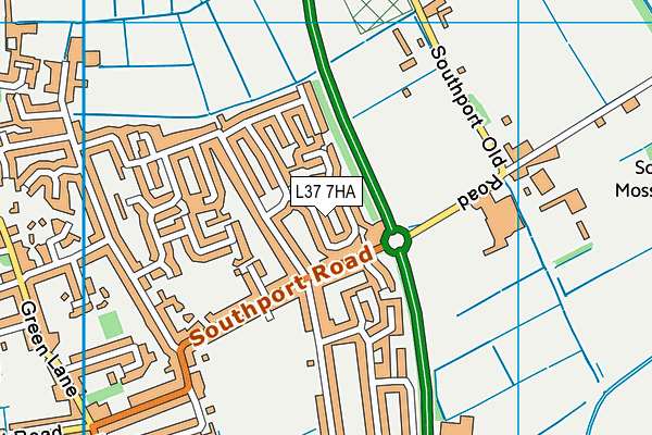 L37 7HA map - OS VectorMap District (Ordnance Survey)