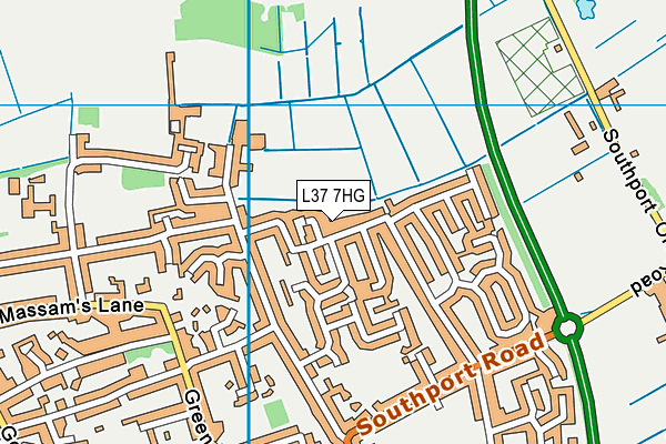 L37 7HG map - OS VectorMap District (Ordnance Survey)