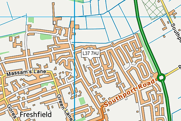 L37 7HJ map - OS VectorMap District (Ordnance Survey)