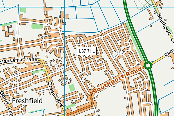 L37 7HL map - OS VectorMap District (Ordnance Survey)