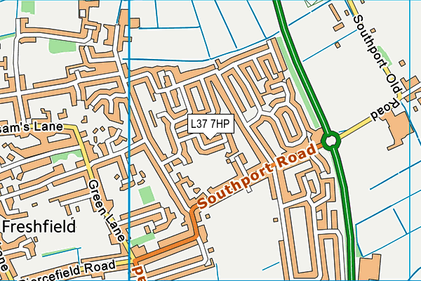 L37 7HP map - OS VectorMap District (Ordnance Survey)