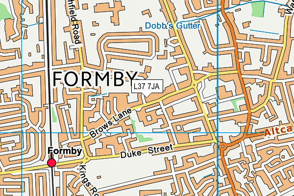 L37 7JA map - OS VectorMap District (Ordnance Survey)