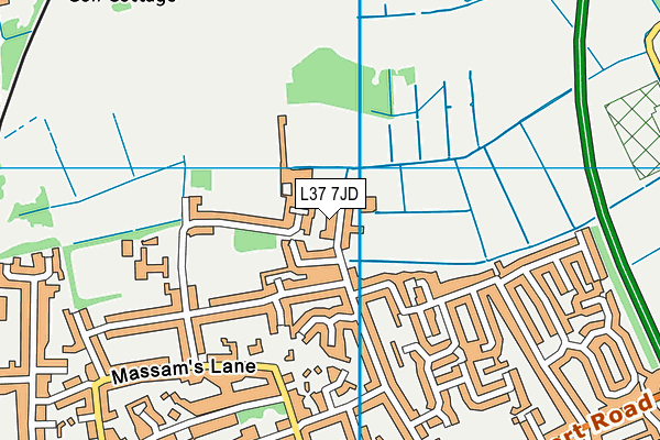 L37 7JD map - OS VectorMap District (Ordnance Survey)