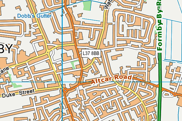 L37 8BB map - OS VectorMap District (Ordnance Survey)