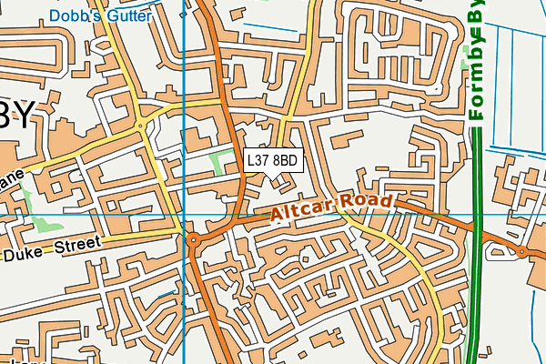 L37 8BD map - OS VectorMap District (Ordnance Survey)