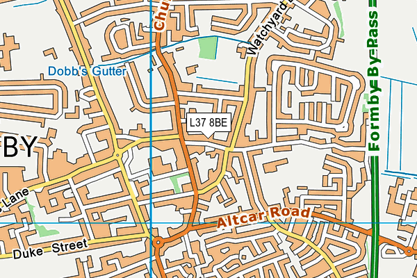 L37 8BE map - OS VectorMap District (Ordnance Survey)