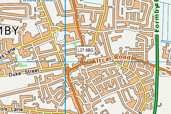 L37 8BG map - OS VectorMap District (Ordnance Survey)