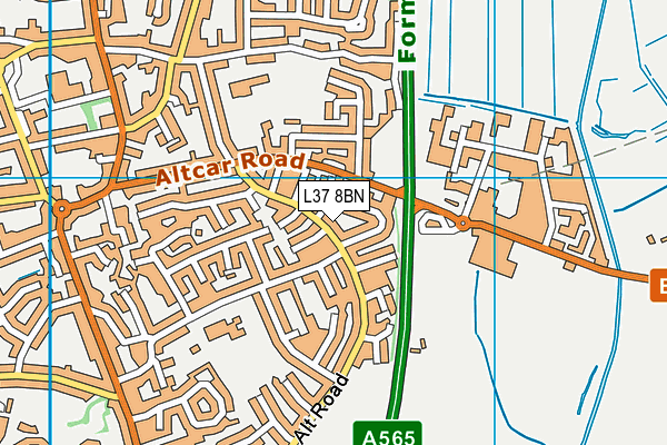 L37 8BN map - OS VectorMap District (Ordnance Survey)