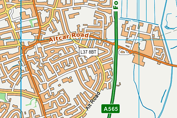 L37 8BT map - OS VectorMap District (Ordnance Survey)