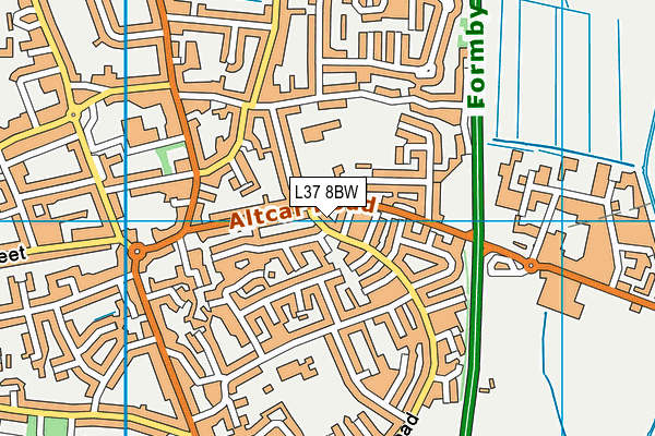 L37 8BW map - OS VectorMap District (Ordnance Survey)