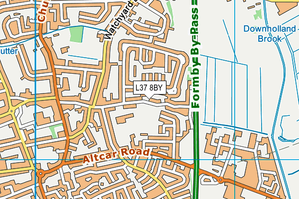 L37 8BY map - OS VectorMap District (Ordnance Survey)