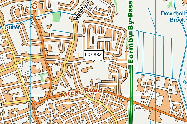 L37 8BZ map - OS VectorMap District (Ordnance Survey)