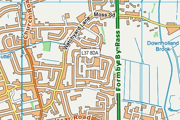 L37 8DA map - OS VectorMap District (Ordnance Survey)