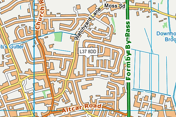 L37 8DD map - OS VectorMap District (Ordnance Survey)