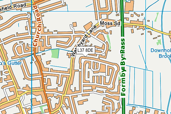L37 8DE map - OS VectorMap District (Ordnance Survey)