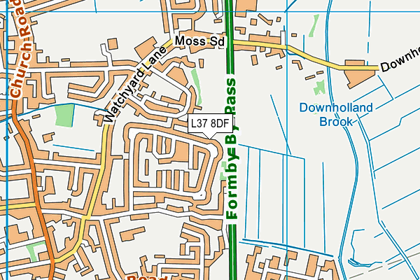 L37 8DF map - OS VectorMap District (Ordnance Survey)