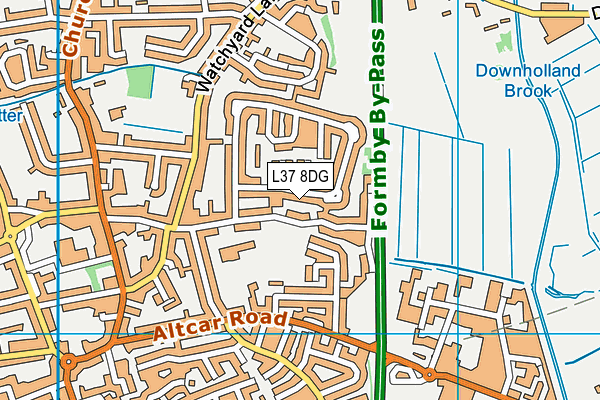 L37 8DG map - OS VectorMap District (Ordnance Survey)