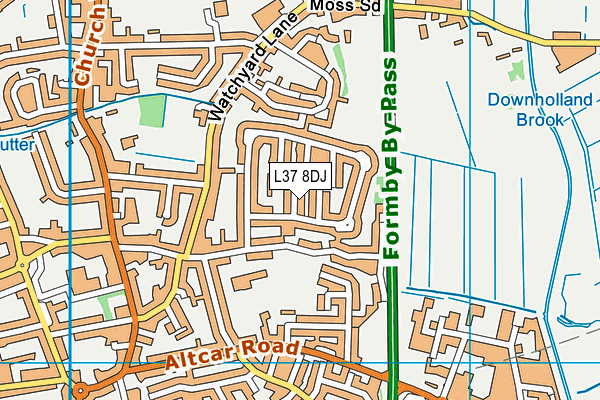 L37 8DJ map - OS VectorMap District (Ordnance Survey)