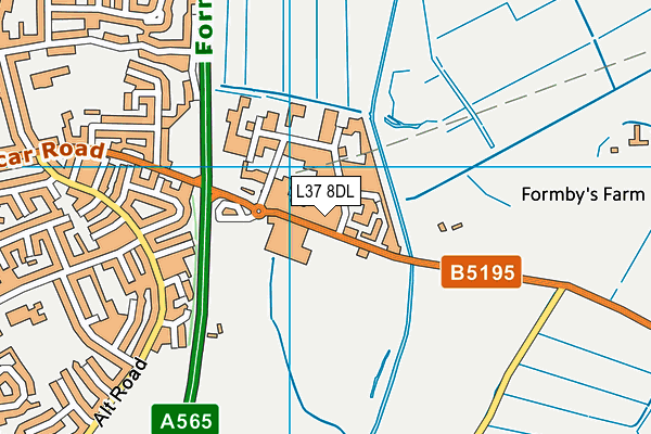 Formby Football Club (Closed) map (L37 8DL) - OS VectorMap District (Ordnance Survey)