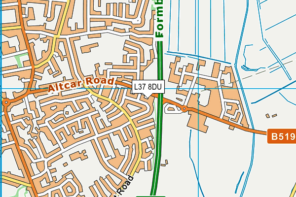 L37 8DU map - OS VectorMap District (Ordnance Survey)