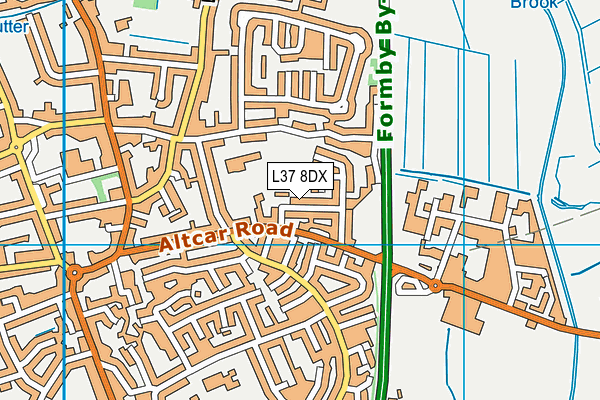 L37 8DX map - OS VectorMap District (Ordnance Survey)